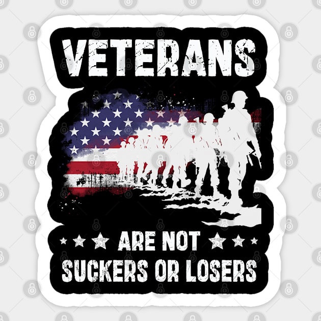 Veterans Are Not Suckers And Losers Sticker by JessArty